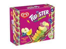 Bring a twist to the freezer Twister Fruit Zingerrr sweet and sour ice lolly