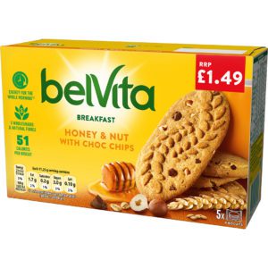 Mondelez International's latest £1.49 PMP format for its Belvita Breakfast Honey & Nut with Choc Chips variant