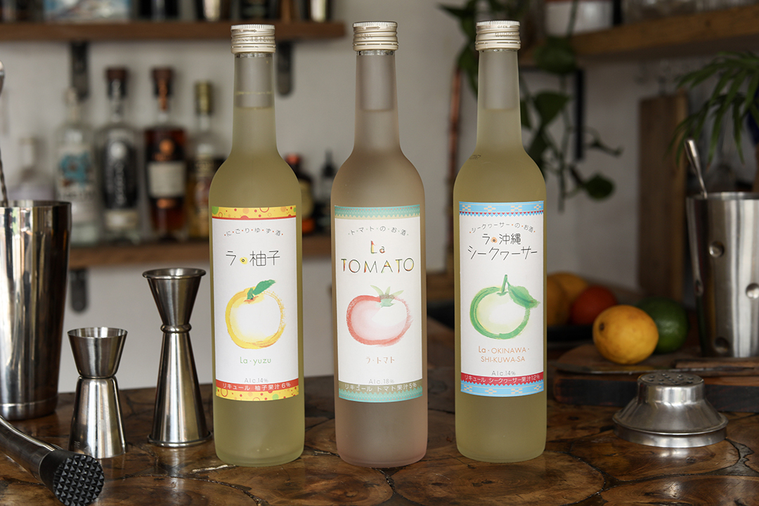 New liqueurs from Love Drinks including La Tomato, La Yuzu and La Okinawa