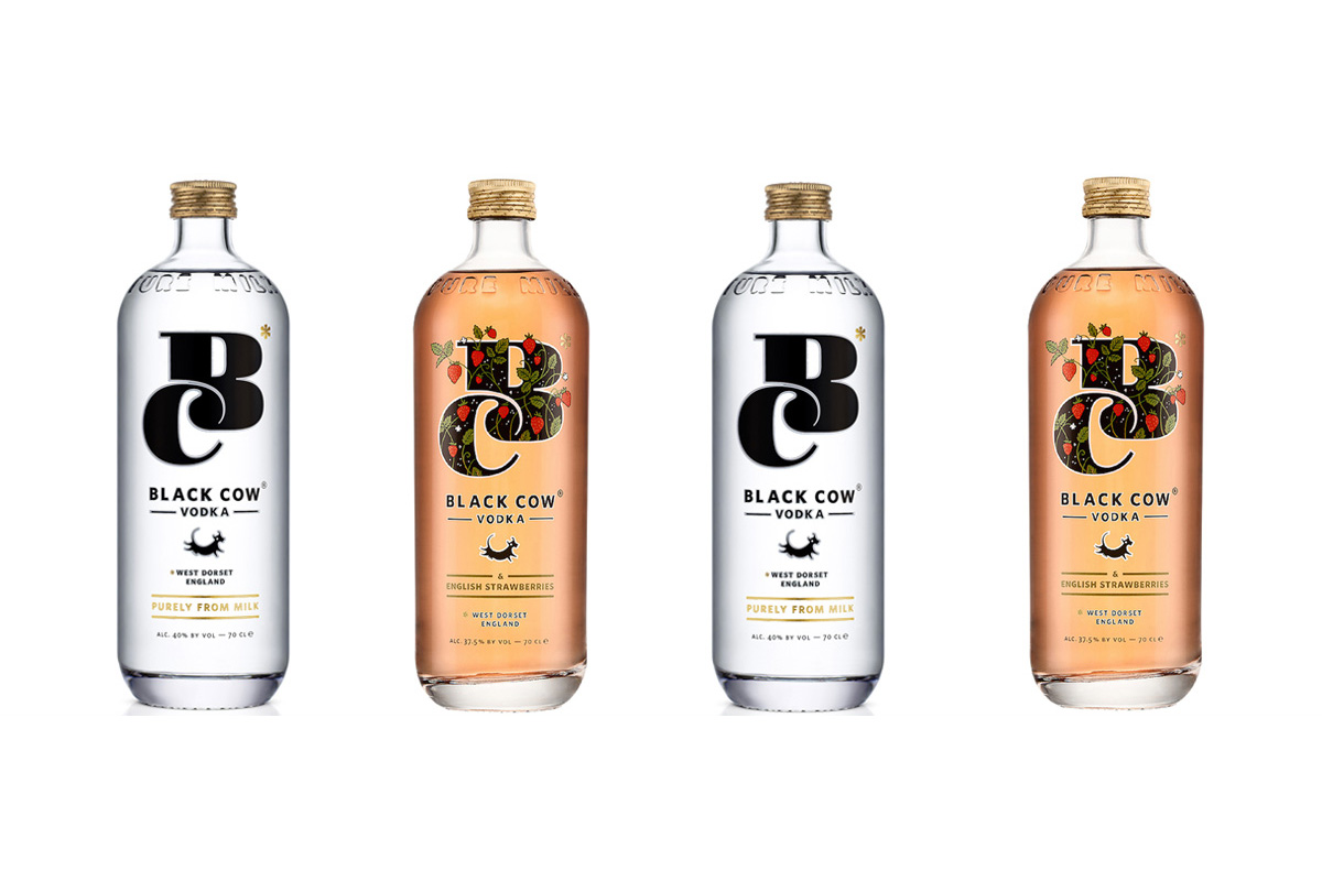 range of vodkas available under the Black Cow brand