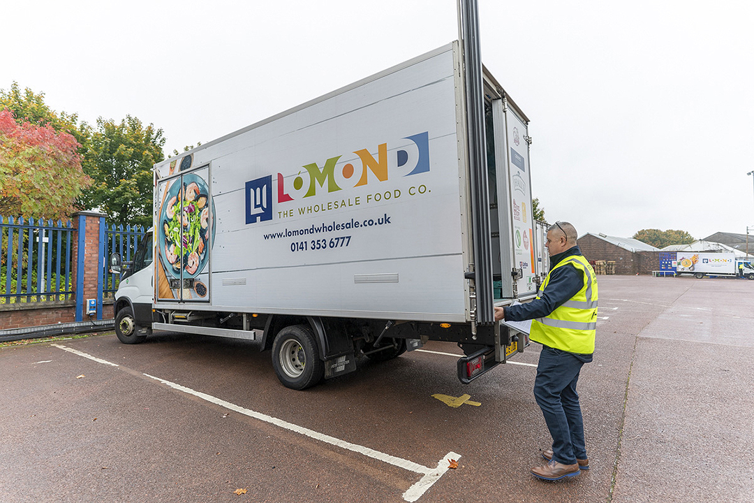 Lomond Wholesale Food lorry being loaded up