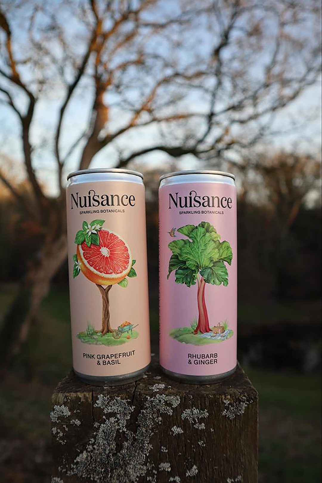 Nuisance Drinks latest releases Pink Grapefruit & Basil and Rhubarb & Ginger