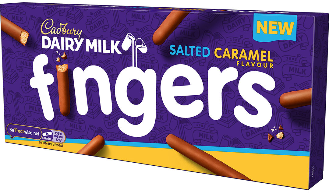 New Cadbury Dairy Milk Fingers Salted Caramel flavour
