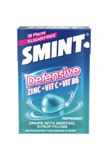 A packet of Smint Defensive mints