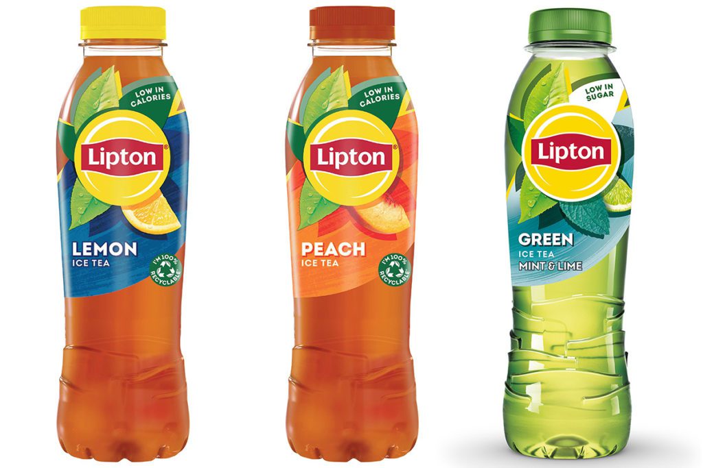 The lower-sugar Lipton Ice Tea variants.