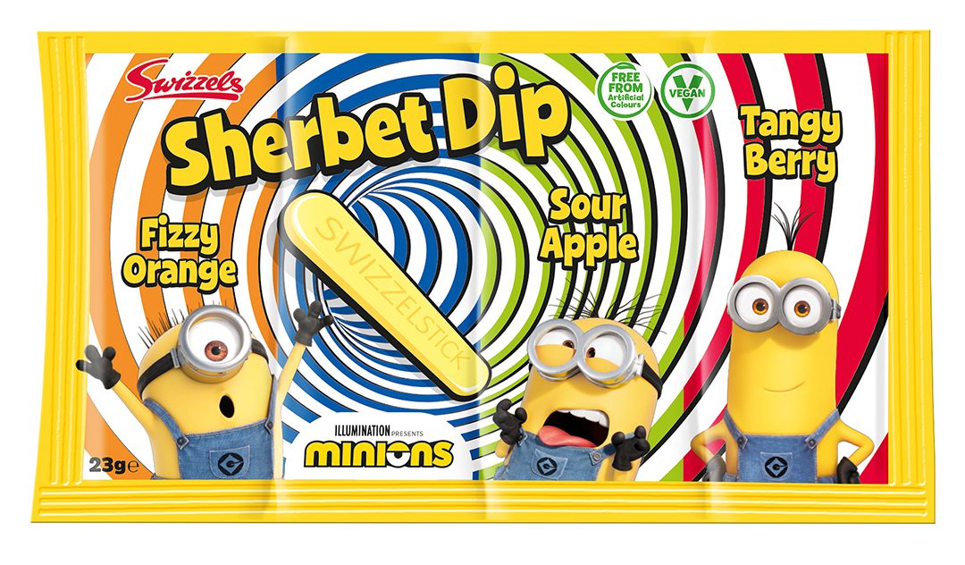 Swizzels Sherbet Dip with Minions branding