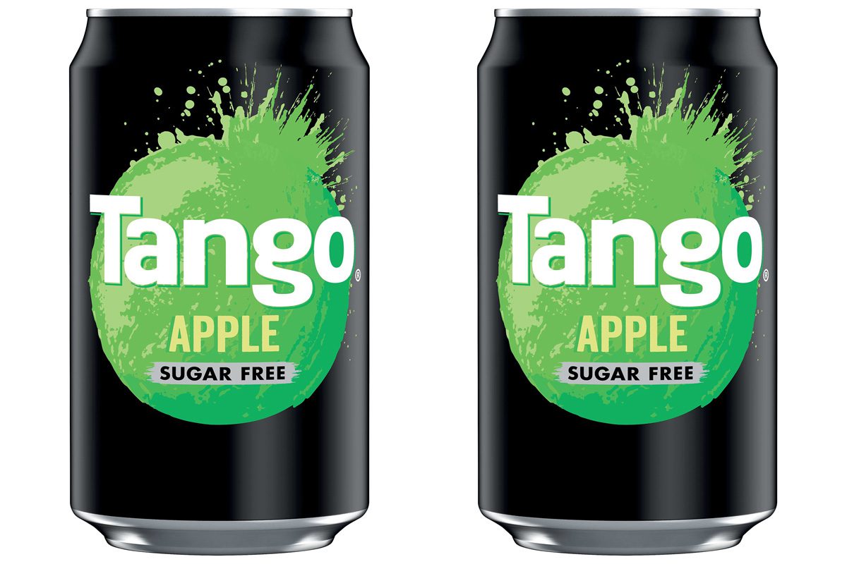 Two 330ml cans of Tango Apple Sugar Free