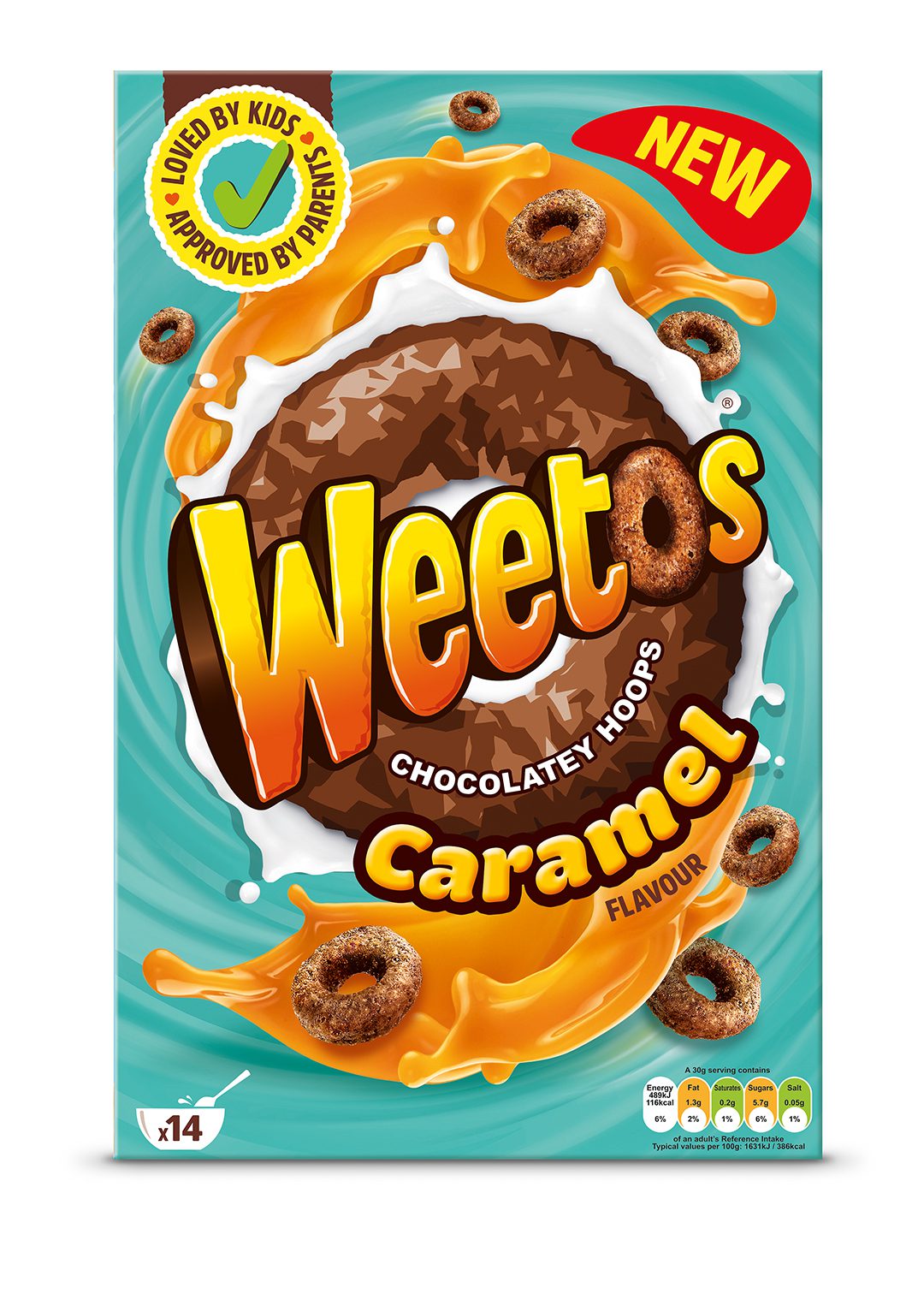 Weetoes Chocolatey Hoops Caramel cereal