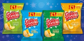 The Golden Wonder Fully Flavoured £1 PMP range.