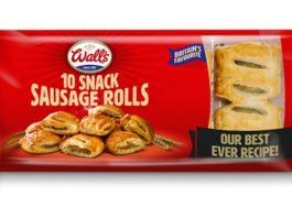 New recipe for Wall’s Sausage Rolls Wall's Sausage Rolls have photographs on the pack to enhance their appeal in store.