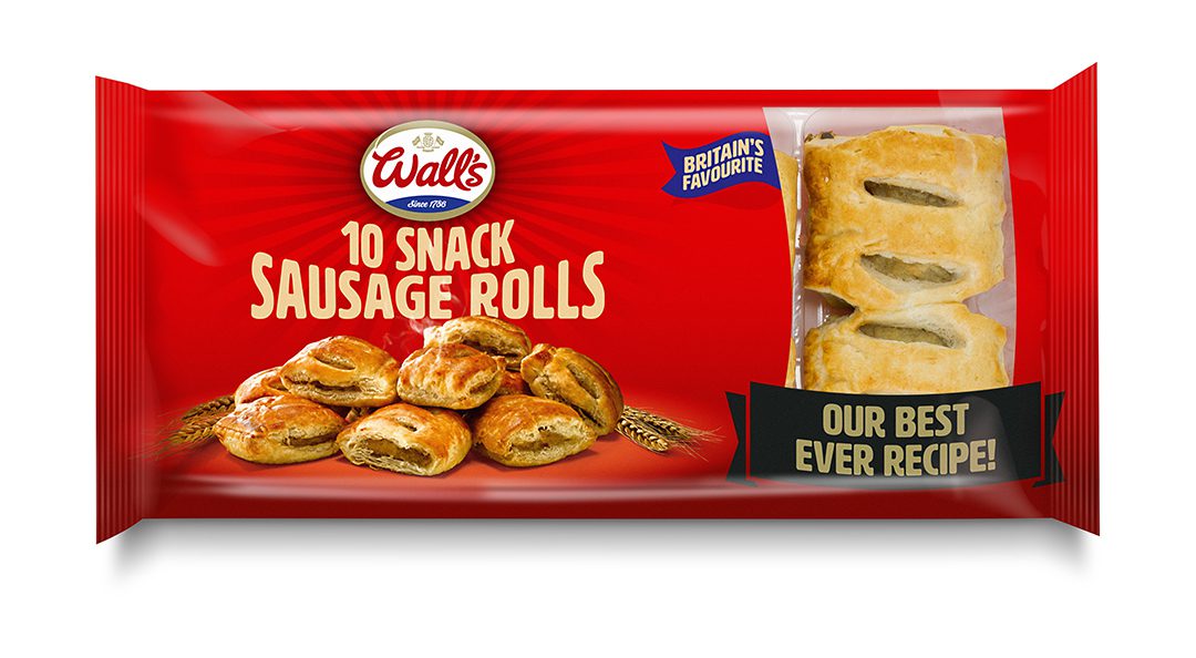 Wall's Sausage Rolls have photographs on the pack to enhance their appeal in store.