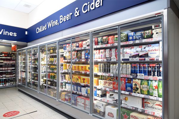 A range of chillers stocked up on beers, wines and ciders