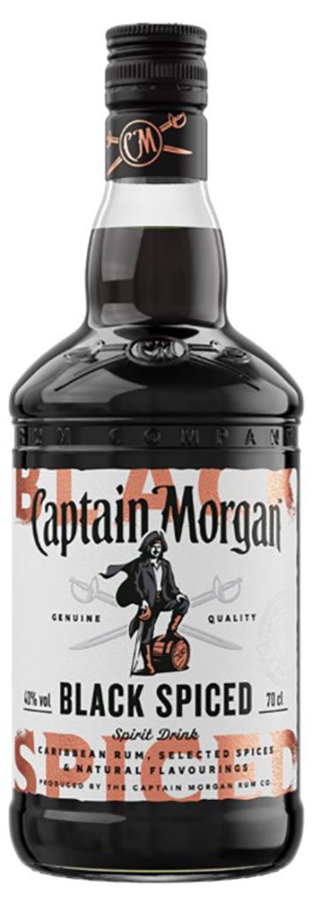 Captain Morgan Black Spiced Rum.