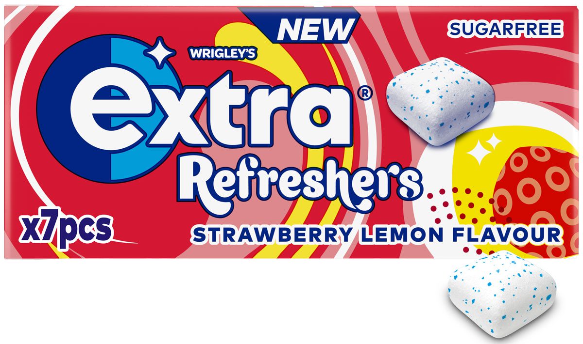 The Sugar Free Extra Refreshers Strawberry Lemon gum.