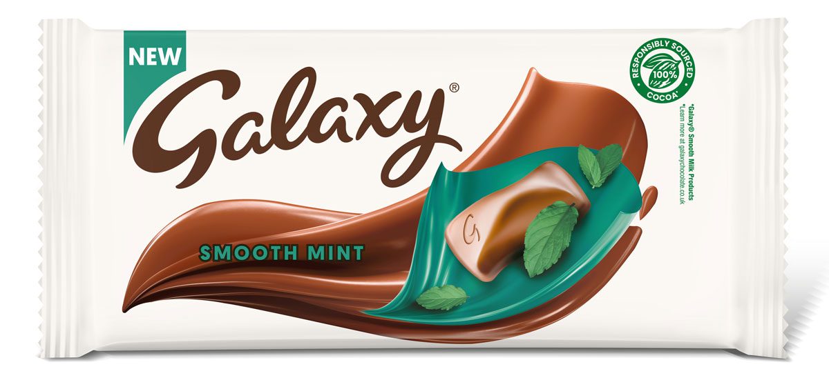The new Galaxy Smooth Mint offering from Mars Wrigley.