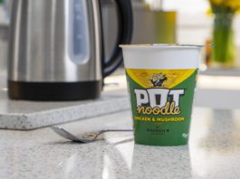 Pot Noodle on sustainability mission Unilever is trialling paper packaging for its Pot Noodle Chicken & Mushroom offering.
