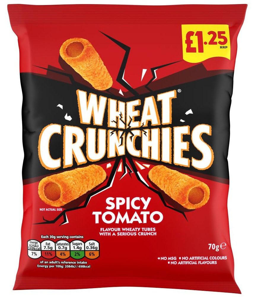 The Wheat Crunchies Spicy Tomato PMP from KP Snacks.