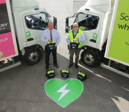 Convenience in Brief | Fife Creamery, DRS and Yakult news Richard Wishart, Fife Creamery transport manager and Mike Canning, warehouse manager, with just a few of the 43 AEDs.