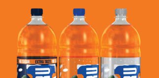 The Irn-Bru festive TV ad is being supported by special designs running across the products.