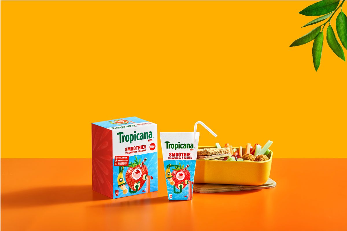 The new Tropicana Kids Smoothies come in two flavours.