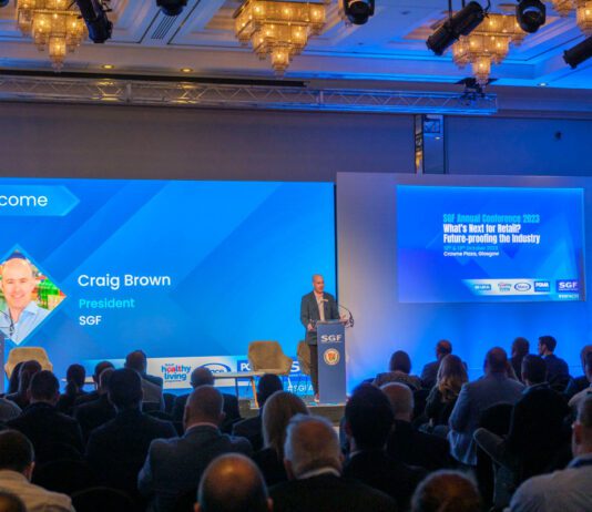 Convenience retailers gear up for future Scottish Grocers' Federation president Craig Brown addresses the conference. (Picture: Mike Wilkinson/photoshelter.com)