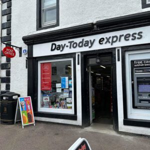 Shot of the front of a Day-Today Express store.