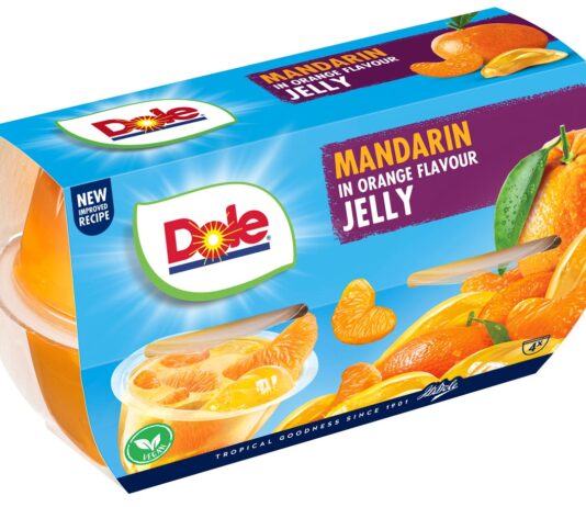 Fruitful new design for Dole Dole's bew fruit-in-jelly cups are now suitable for vegans due to a recipe change.