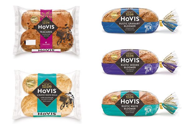 Hovis Bakers Since 1886 range including Teacakes, Rustic White Rolls and the new Rustic Bloomer range with Hovis Rustic Granary Bloomer, Hovis Rustic Seeded Bloomer and Hovis Rustic White Bloomer.