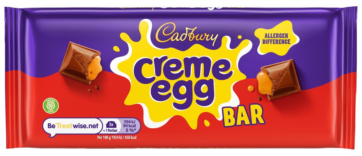 The new Cadbury Creme Egg Bar from Mondelez International.