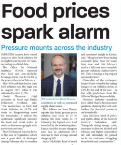 Stubbornly high inflation has been a major concern for food and drink manufacturers as well as for retailers.