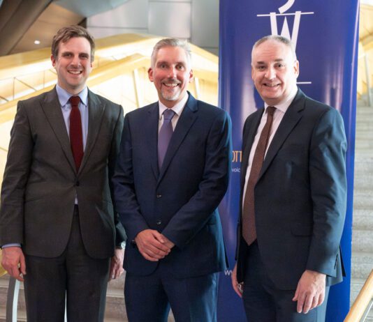 Scottish wholesalers make parliamentary delivery Daniel Johnson, Colin Smith and Richard Lochhead at the Holyrood reception.
