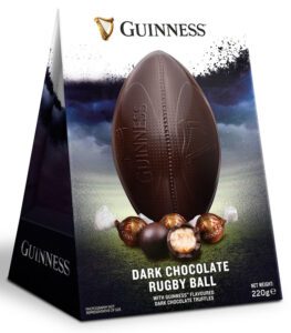The Lir Chocolates Guinness-flavoured Rugby Ball Easter Egg.