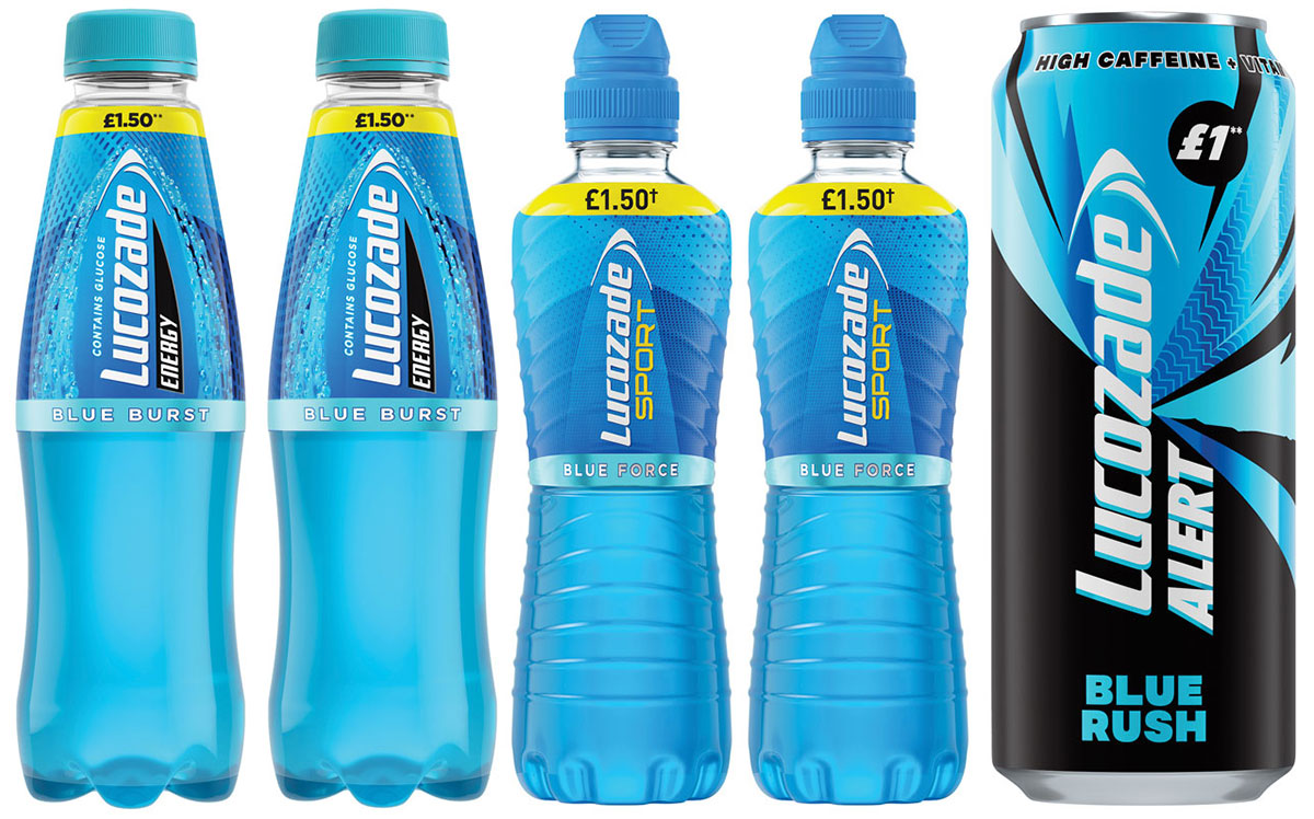 Blucozade has blasted on to the scene with three drinks across the sub-brands.