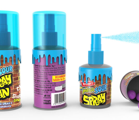 Bobby’s Mega Sour Spray Can shake up sweets