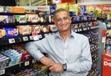 Multiple award-winning Scottish convenience retailer Saleem Sadiq at his Spar Renfrew store.