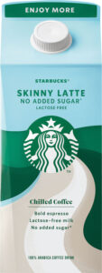 The Starbucks Skinny Latte Chilled Coffee.