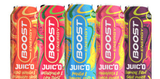 Boost's stimulated energy range, including Juic'd variants, aims to cover a host of consumer demands.