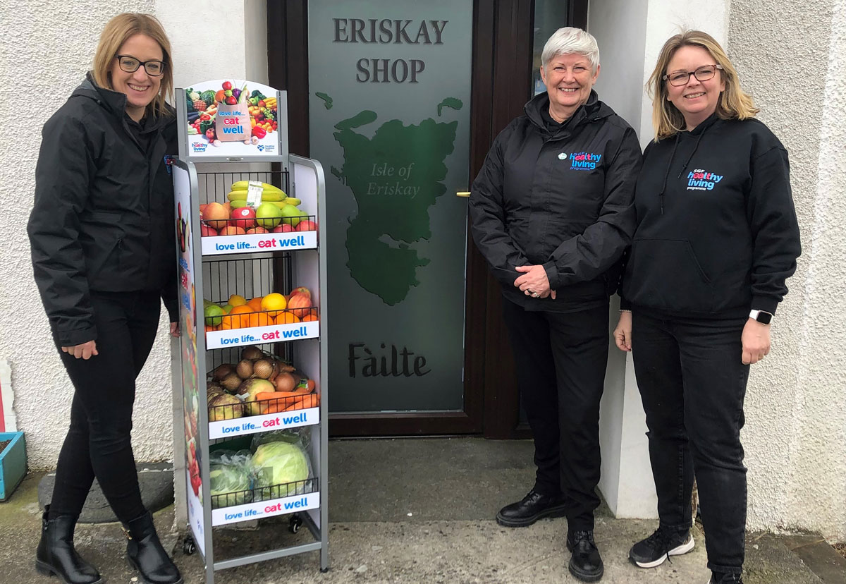The Healthy Living Programme team visited 19 stores and six schools on their tour of the Hebrides.