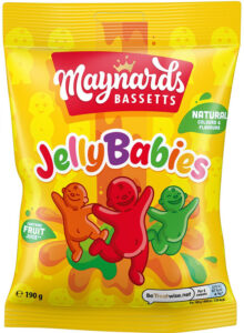 Maynards Bassetts Jelly Babies are a classic staple.