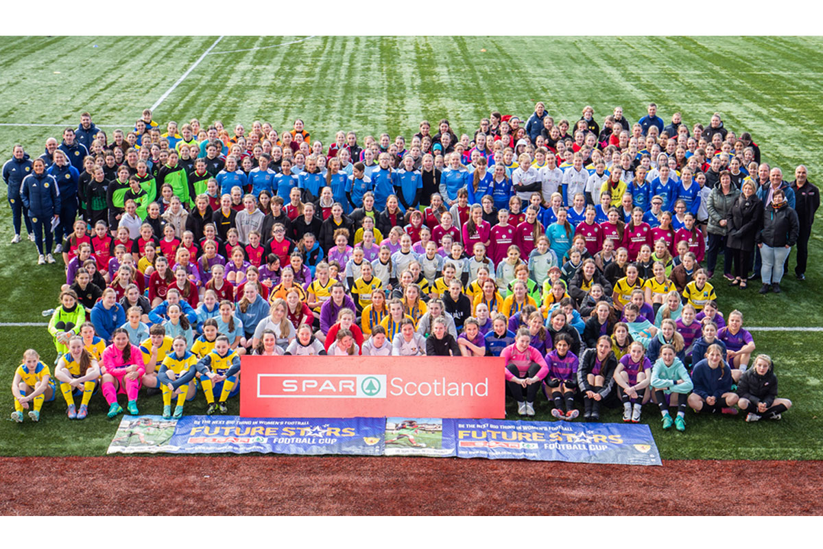 Picture of all those that took part in the Spar Scotland Future Stars tournament finals on 27 March.