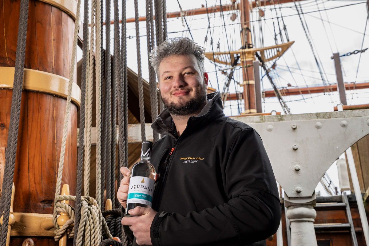 Joe Barber, founder of Stargazey Spirits, is pleased to give Verdant gin a boost.