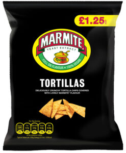 The Marmite-flavoured £1.25 PMP tortillas from Tayto Group.