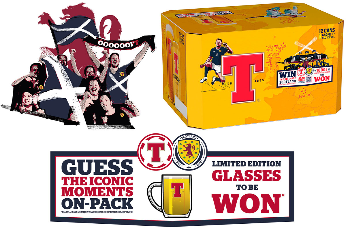 Tennent's is building its support for the Scotland team with its on-pack promotion for the Euros.
