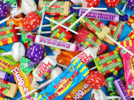 Confectionery rules the big night in Swizzels variety bags are packed full of old favourites such as Love Hearts, Parma Violets, Drumstick lollies and Refreshers chews.