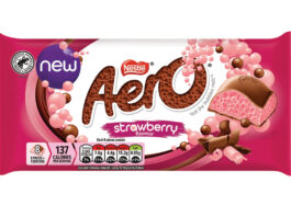 Market News | Jimmy’s Iced Coffee, Aero, Delicious Desserts, Cod Almighty Pack shot of new Aero Strawberry bar.