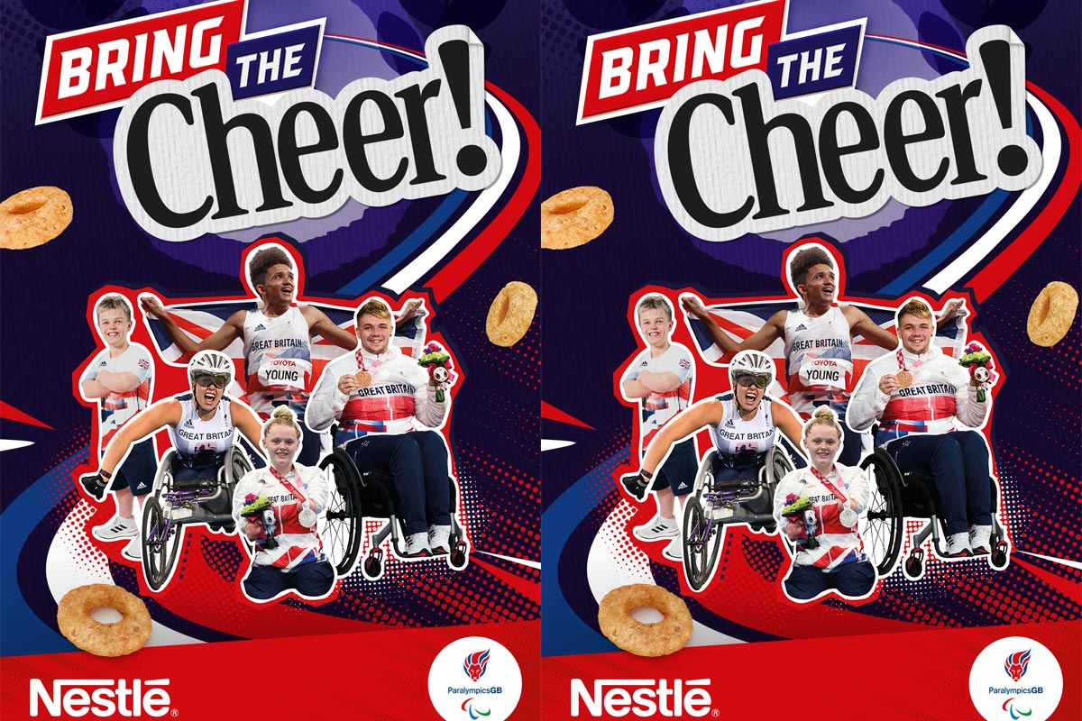 Promtional image for Nestlé Cereals new campaign for Cheerios supporting the British Paralympic Association.
