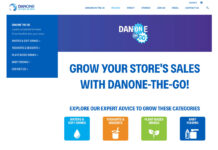 Screenshot of the homepage of the new Danone the Go trade website.
