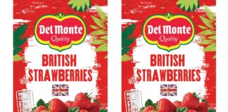Pack shots of new Del Monte Frozen British Strawberries