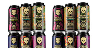 Pack shots of Fierce & Friends beer range.