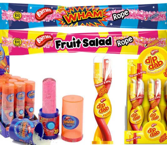Hancocks rolls out new Barratt range New range of Barratt Sweets including Wham Flash & Dip Pop, Wham Rope, Fruit Salad Rope and Dip Dab Duo Twist.
